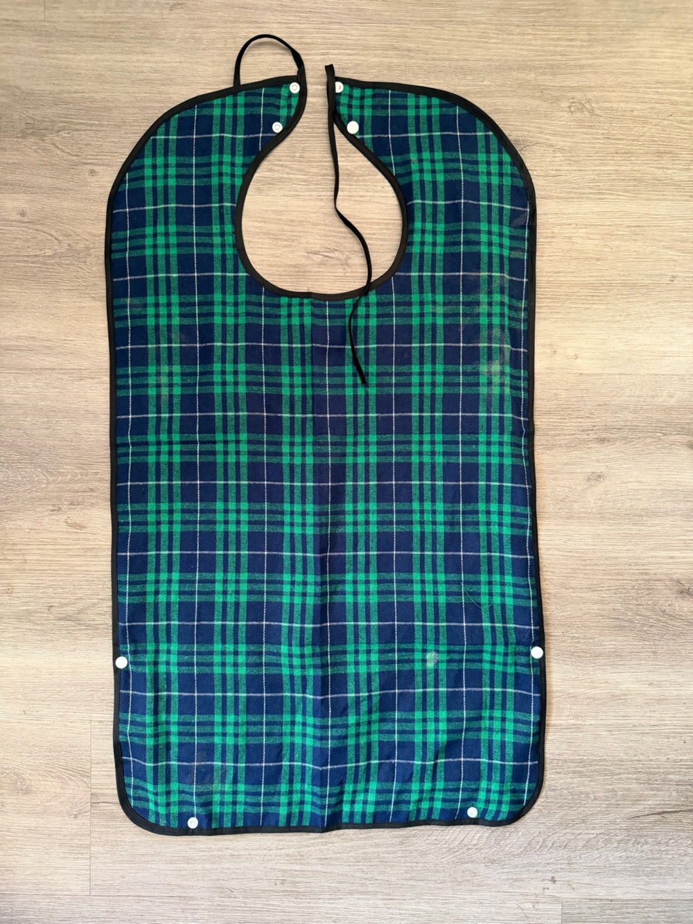 & Other Stories Navy and Green Plaid Carry Bag